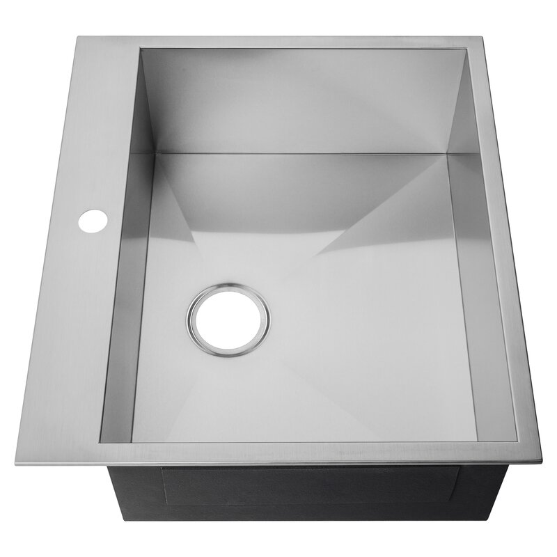 AKDY 25 X 22 Drop In Kitchen Sink Reviews Wayfair   25%2522 X 22%2522 Drop In Kitchen Sink 